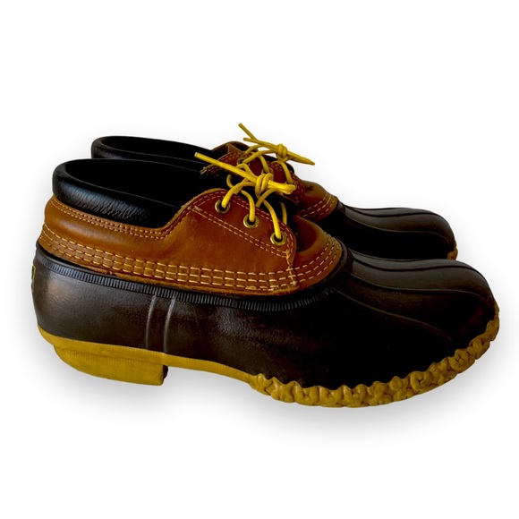 L.L. Bean Other - LL Bean Bean Boots Men US 9.5 Low Brown Maine Rain Duck Hunting Leather